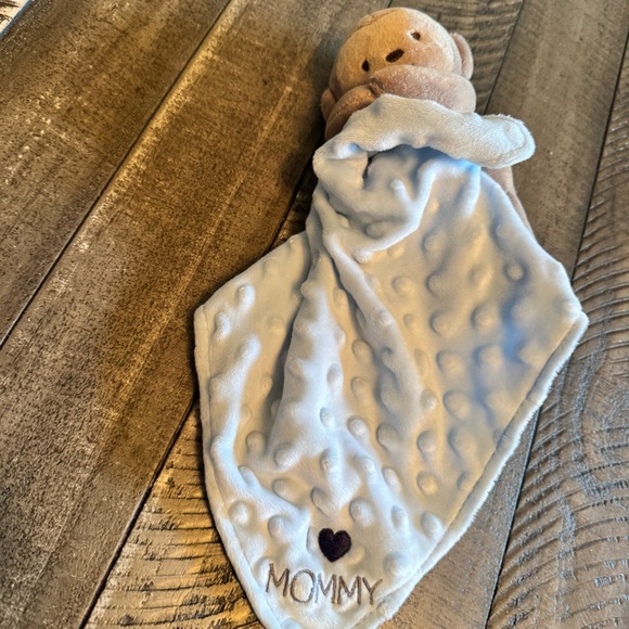 Carter's Other - Carters Child Of Mine Lovey Plush Monkey Blue Security Blanket I Love Mommy